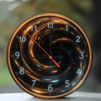 Horloge abstraite tourbillonnant, art décoratif