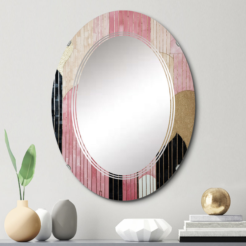 Hermidale - Miroir mural moderne ovale, 30 po x 20 po