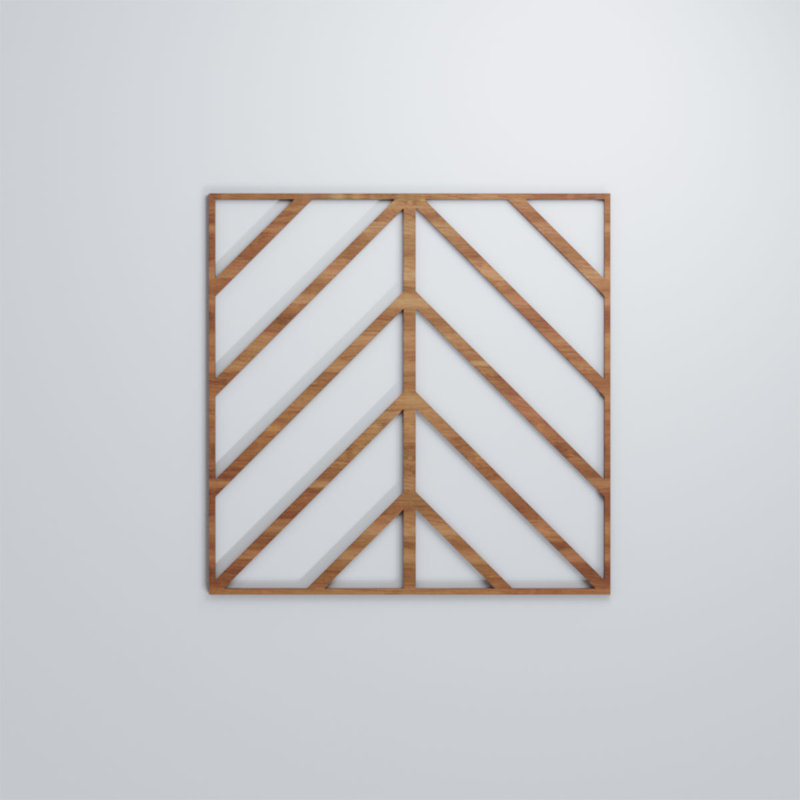 Panneaux muraux en bois Genoa, H 7 3/8 po x l 7 3/8 po x P 3/8 po, Bois