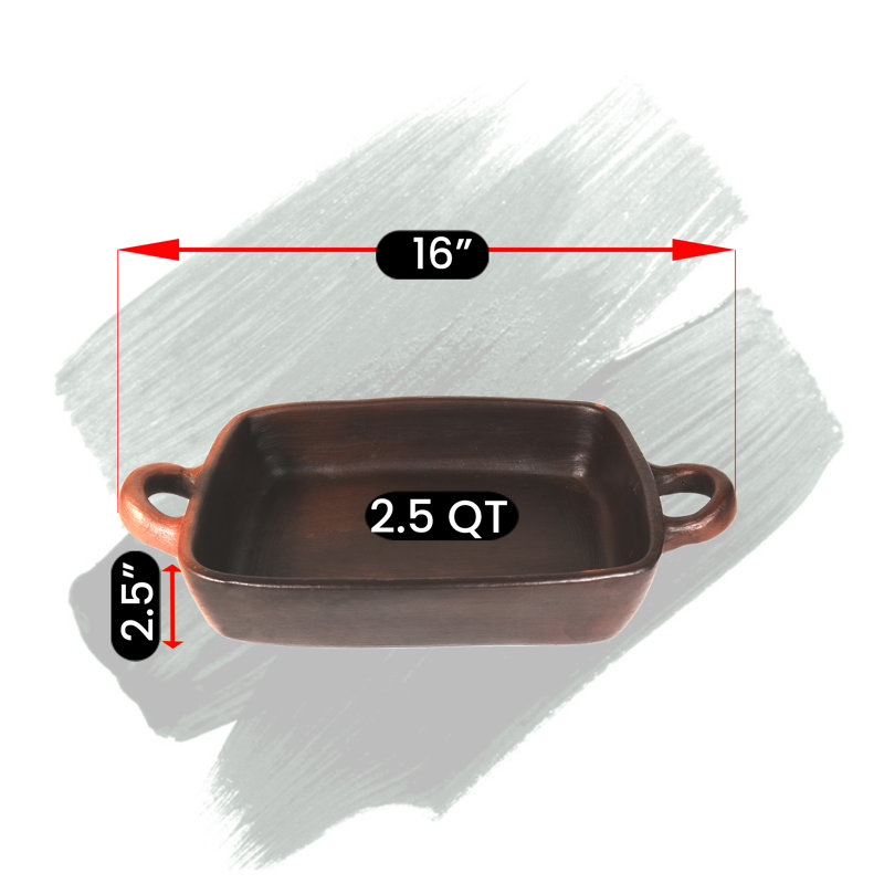 Ancient Cookware 14'' Earthenware Roasting Pan