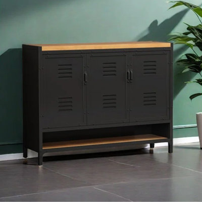Vintage Industrial Style Iron Shoe Cabinet Locker 20 Pair Shoe Storage Cabinet