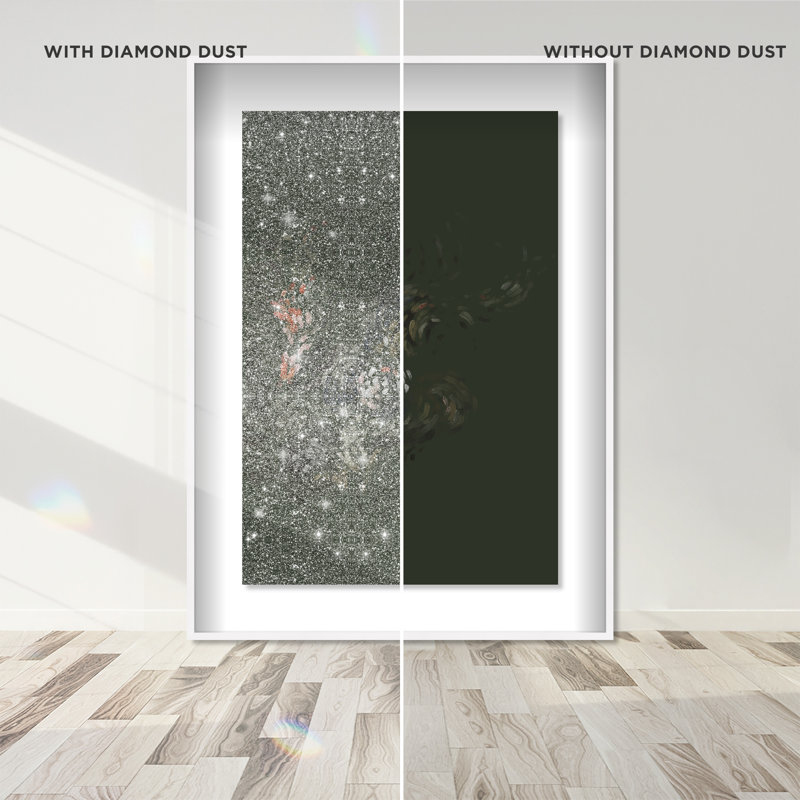 Dancing Petals II Shadowbox Abstract Print by Oliver Gal, Black Frame, 10 x 15, 25.5"H x 37.5"W, White Shadowbox