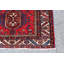 Tapis décoratif en laine rouge noué à la main de conception unique 3 pi 8 po x 5 pi 6 po Britza