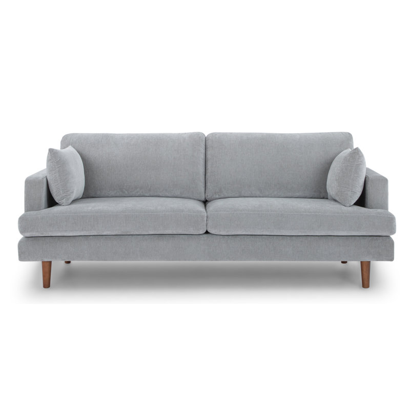 Laguna 83'' Upholstered Sofa, Light Grey Performance Velvet