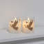 2 bougies en verre DEL à piles avec flamme de mèche 3D, anges - 2 pièces