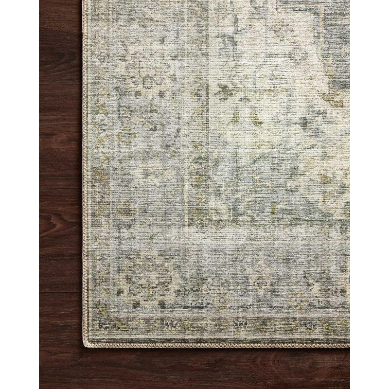 Bloomsbury Market Appy Performance Gray/Green Rug & Reviews | Wayfair
