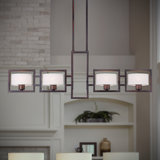 Burgin 4 - Light Antique Bronze Kitchen Island Pendant