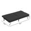 Structure en bois, pieds en acier inoxydable, futon, canapé noir-449421323