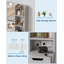 Meuble-lavabo avec lumières et station de charge avec table de maquillage 4 tiroirs et 3 modes d'éclairage