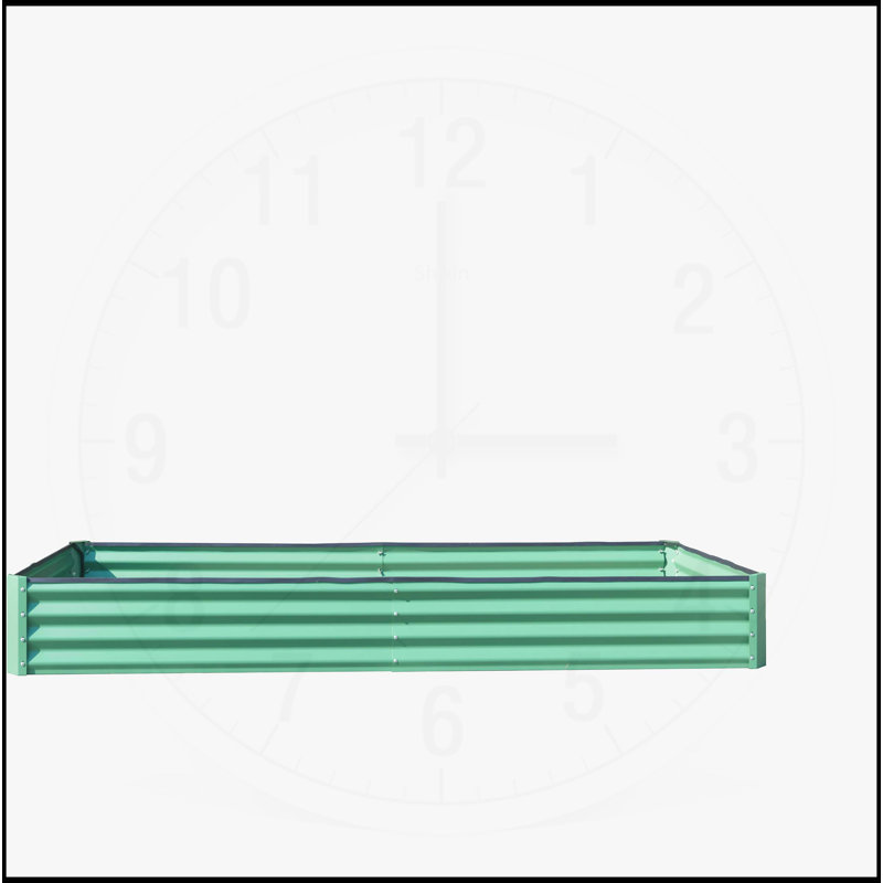 Galvanized Raised Garden Bed, 11.81" H x 94.49" W x 47.25" D, Green