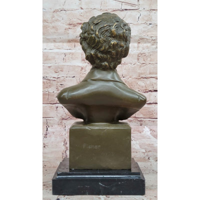 Sculpture en bronze de Frederic Chopin sur base de marbre