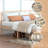 Bed Frame with Headboard Bamboo Wood Platform Beds with Slats Support-302483586-302483584