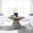 Anterrion 24" Wide Round Pedestal Coffee Table in Grey Concrete