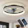 20" Ceiling Fans With Lights  And Remote Black