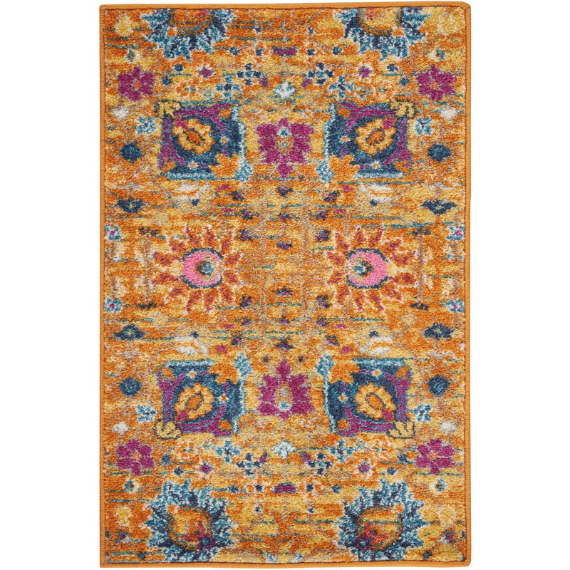 Floral Indoor Rug, Rectangle 22" x 34"