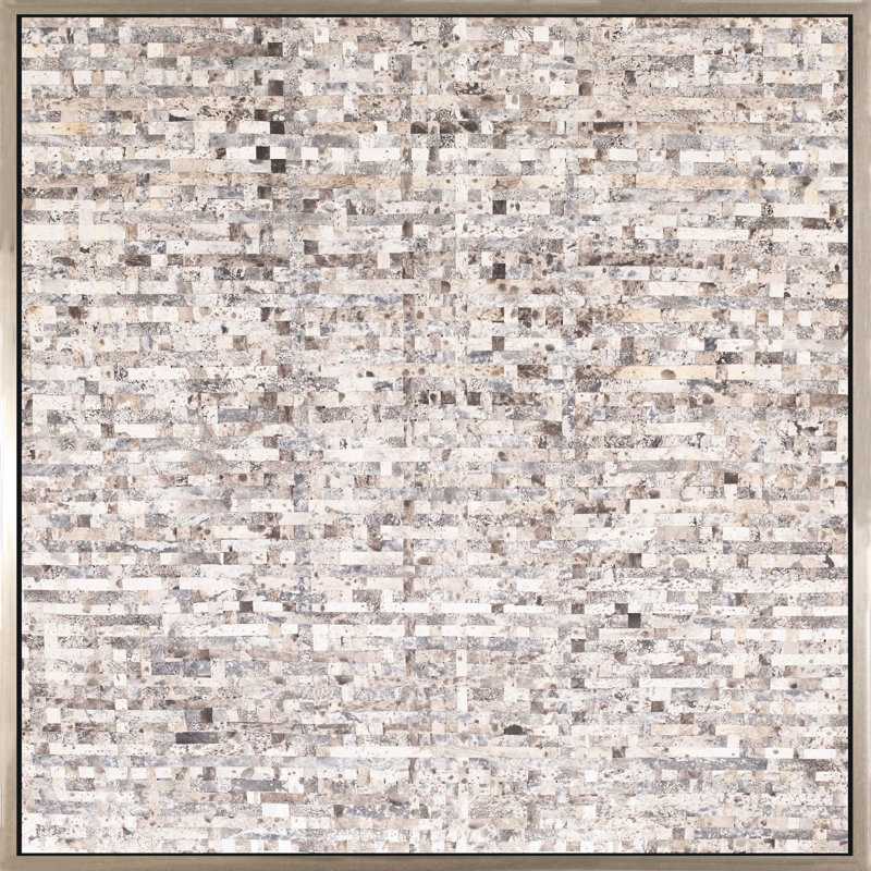 Woven Leather Painting, 60" H x 60" W