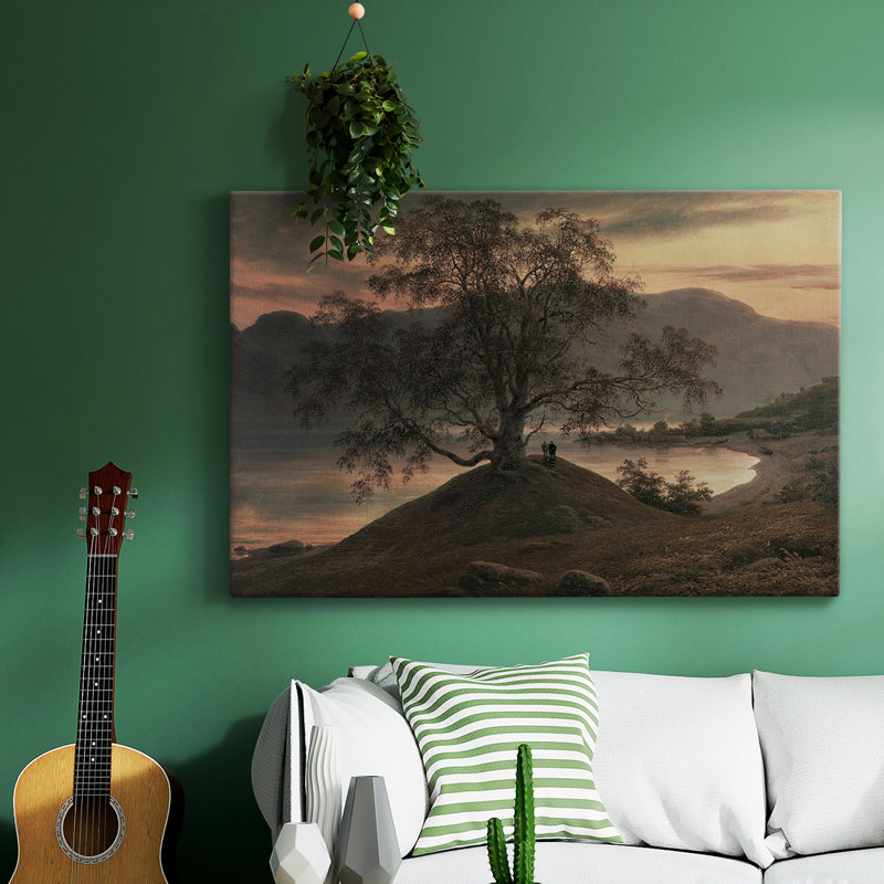 Paysage rétro - CECXII - impression sur toile tendue, H 25 po x l 37 po