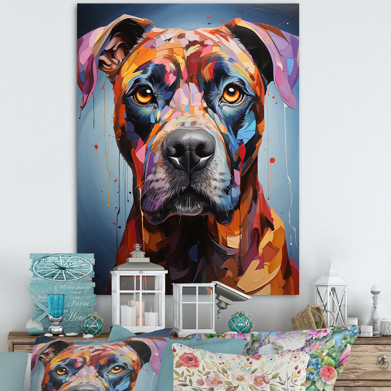 Boxer Boldness sur toile, Toile tendue, 40" H x 30" W