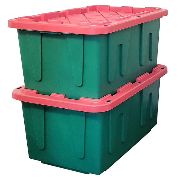 Homz 18 Gallon Plastic Multipurpose Utility Storage Bucket Tub