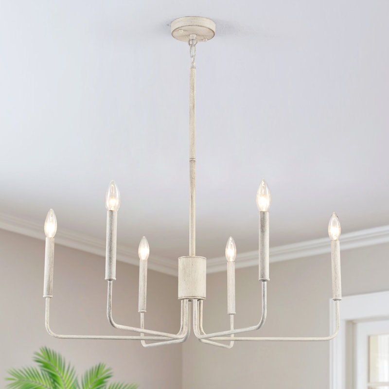 Luminaire pour îlot de cuisine de style lustre rustique classique / traditionnel à 6 lumières à intensité variable Roxsanne