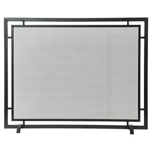 Gatsby Mesh Fireplace Screen - Single Panel, Steel Frame