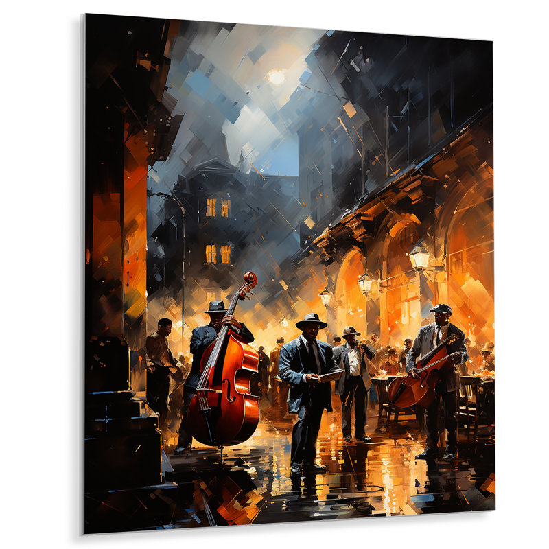 Jazz Harlem Renaissance IV - impression d'art en métal afro-américain, H 20 po x l 12 po