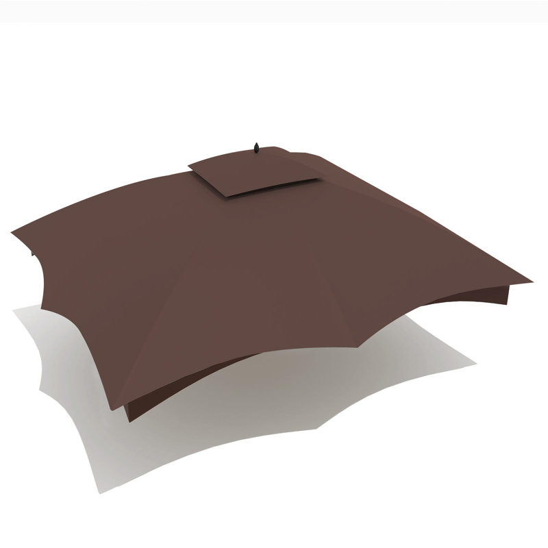 Toit de remplacement pour pavillon de 10 pi X P 12 D Allen Roth Gazebo, Brun