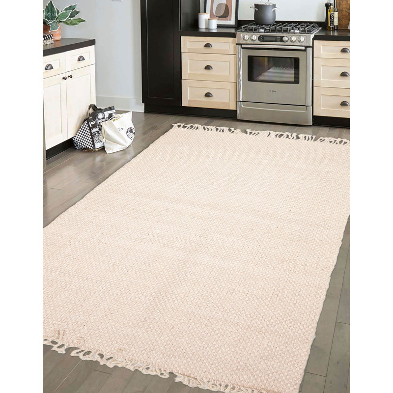 Tapis rose en laine New Age Charniqua