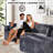 Compression Corduroy Sectionals 100 Inch Modern Modular Sofa For Home