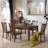 Light Coffee Rectangular Solid Wood Dining Table