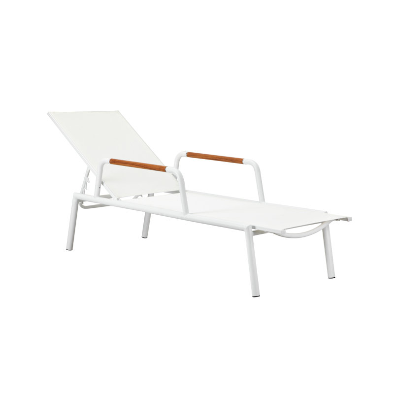 Dean Outdoor Teak Chaise Lounge