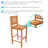 Anjila Teak Wood Outdoor Bar Chair