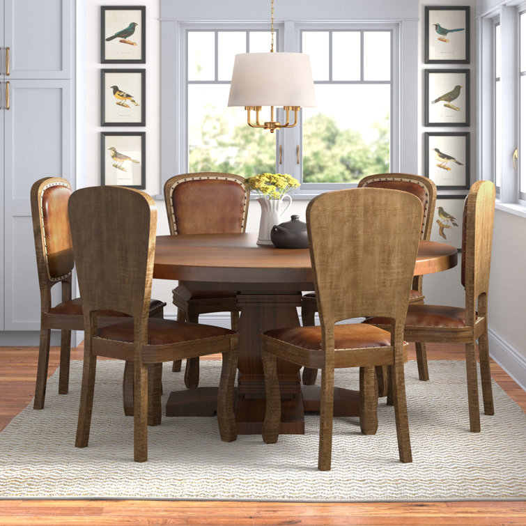 Wade Logan® Aryhanna 7 - Piece Pedestal Dining Set & Reviews | Wayfair