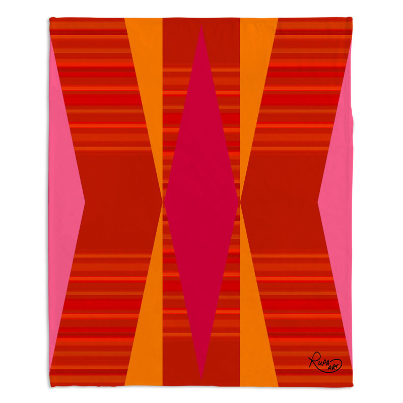 Hand Woven Throw Blanket, 68" W x 80" L