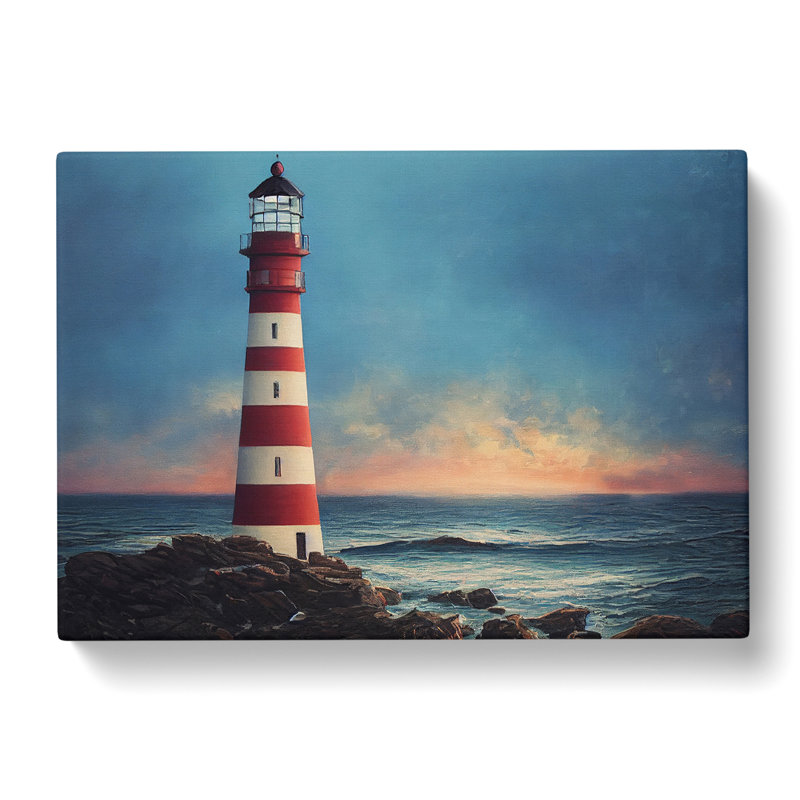 Artistic Lighthouse - Wrapped Canvas, 50cm H x 76cm W x 3cm D
