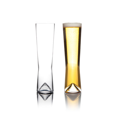 Monti 12.9oz. Handmade Crystal Pilsner Glass Set