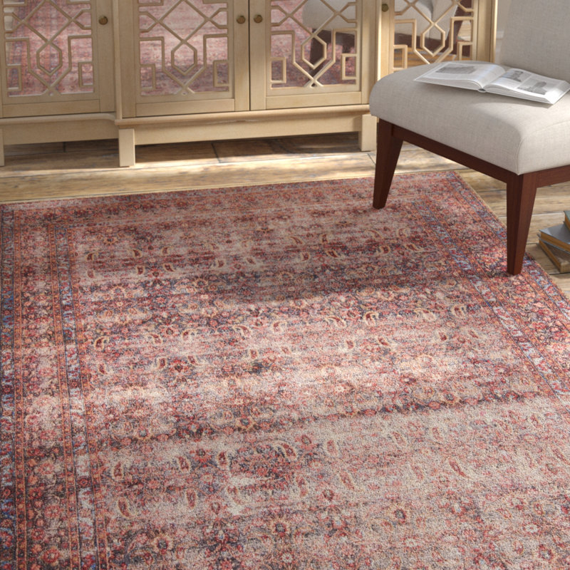 Rakesh Hand Hooked Oriental Indoor Rug, Rectangle 5' x 7'6"