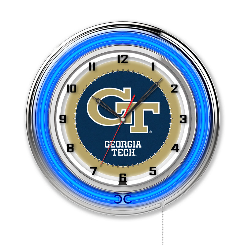 Horloge murale 19 po NCAA, Yellow Jackets de Georgia Tech