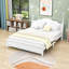 Base de lit plateforme en bois avec tête de lit-129222535