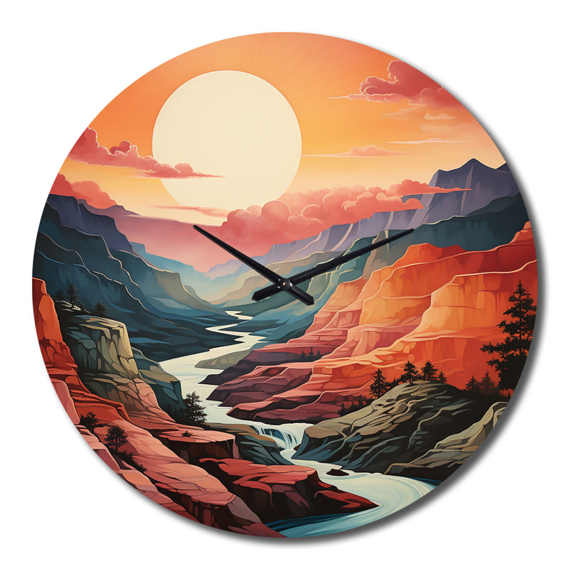 Horloge murale Canyon Majestic Palette II, Très grand