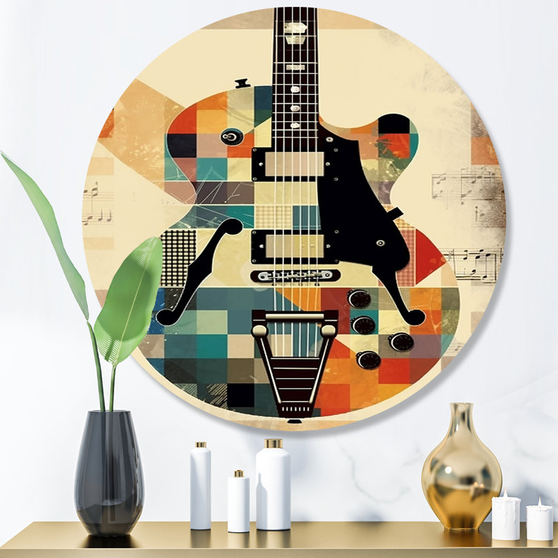 Guitare cubisme, H 23 po x l 23 po x P 1 po