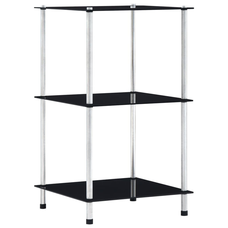 Abraheem 40cm W Metal Shelving Unit, Black
