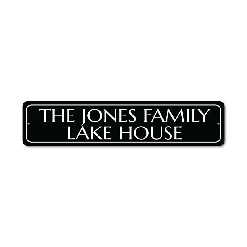 Plaque de nom de famille Lake House, H 4 po x l 18 po x P 0,04 po