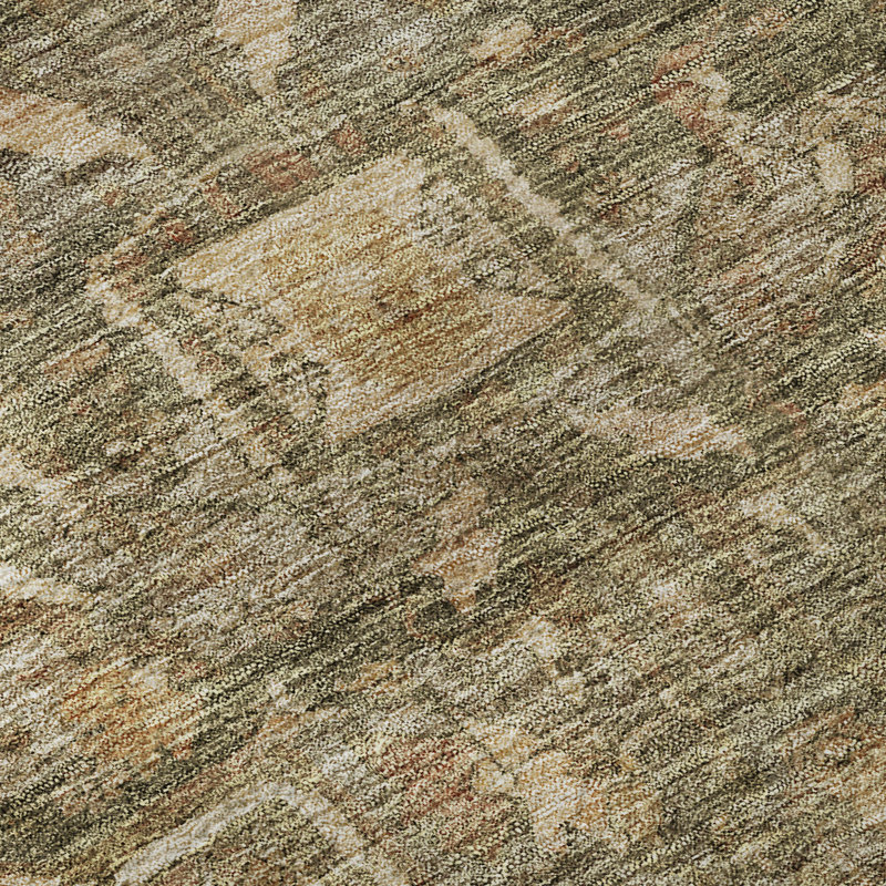 Premium Machine Washable Larock AMF1240 Medallion Rug, Rectangle 10' x 14'