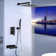 Wall Mounted Shower System With Waterfall Tub Spout And Handheld Shower Head