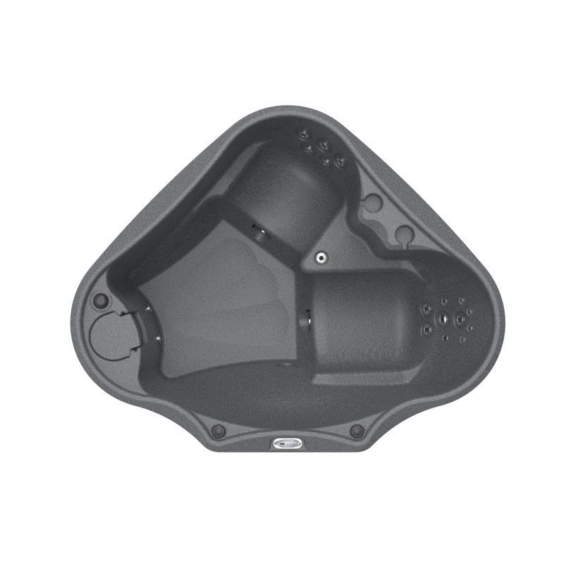 AquaRest Discover AR300 Standard 2-Person 20-Jet Oval Plug & Play Hot Tub with LED Waterfall and Friction Heating, Graystone