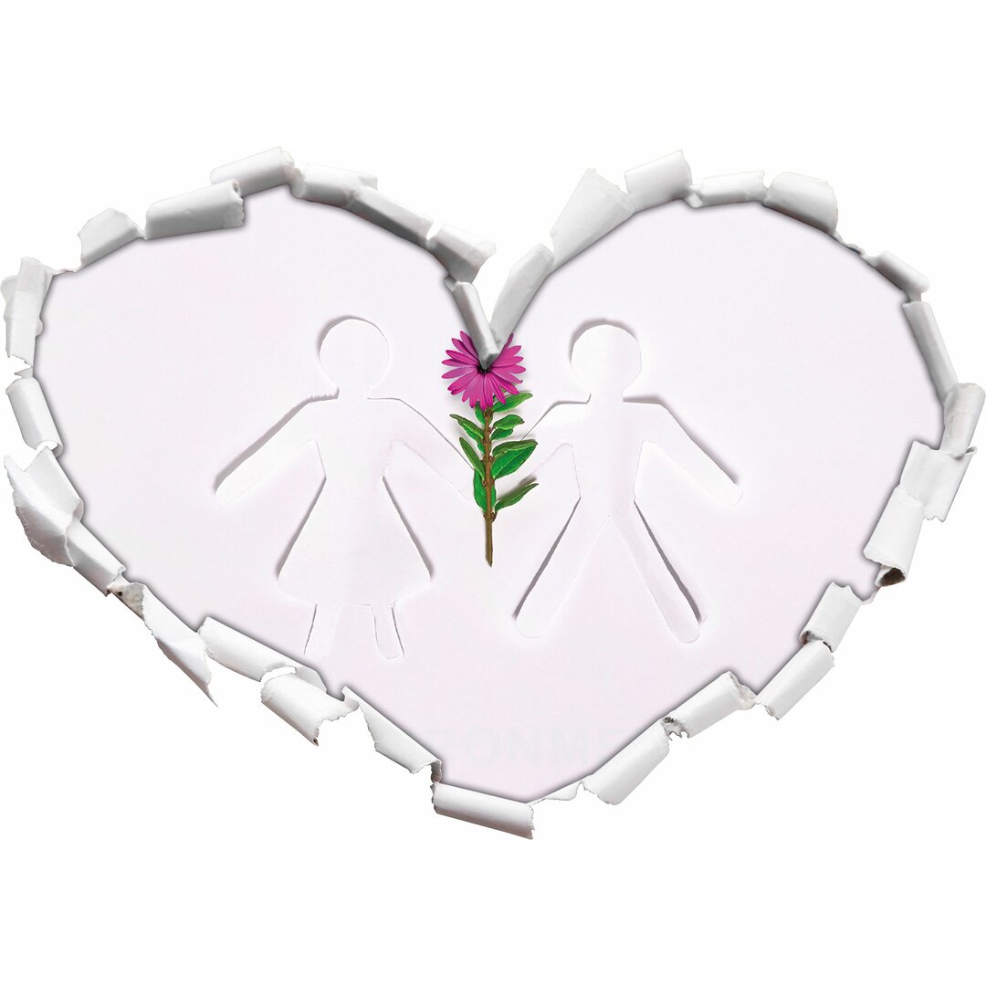 Pärchen mit Blume Wandsticker