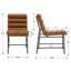 Chaises de salle à manger capitonnées et rembourrées en métal-1882625362
