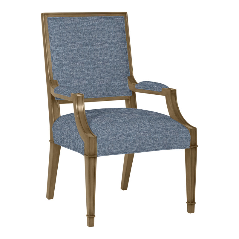 Leighton By Michael Weiss Upholstered Arm Chair, Tuck Graphite, Hampton