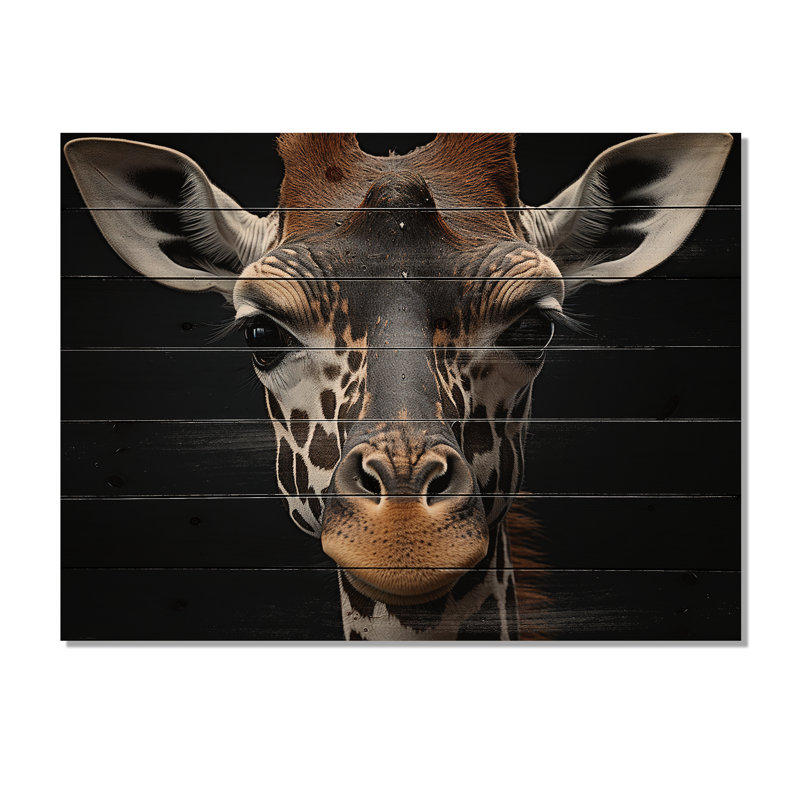 Jeanine - Animaux, reproduction sur bois de pin naturel, H 24 po x l 32 po